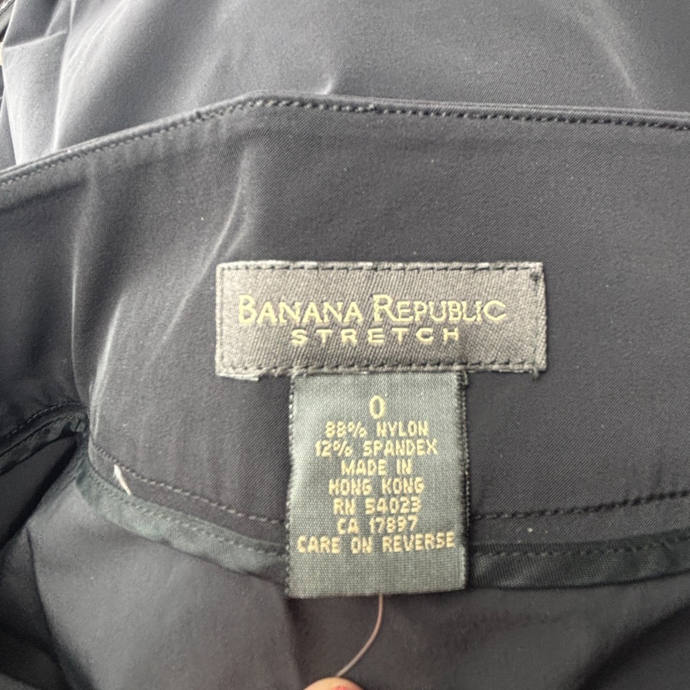 Banana Republic Stretch Black Midi A-Line Skirt High‎ Waist Size 0 - Picture 4 of 7